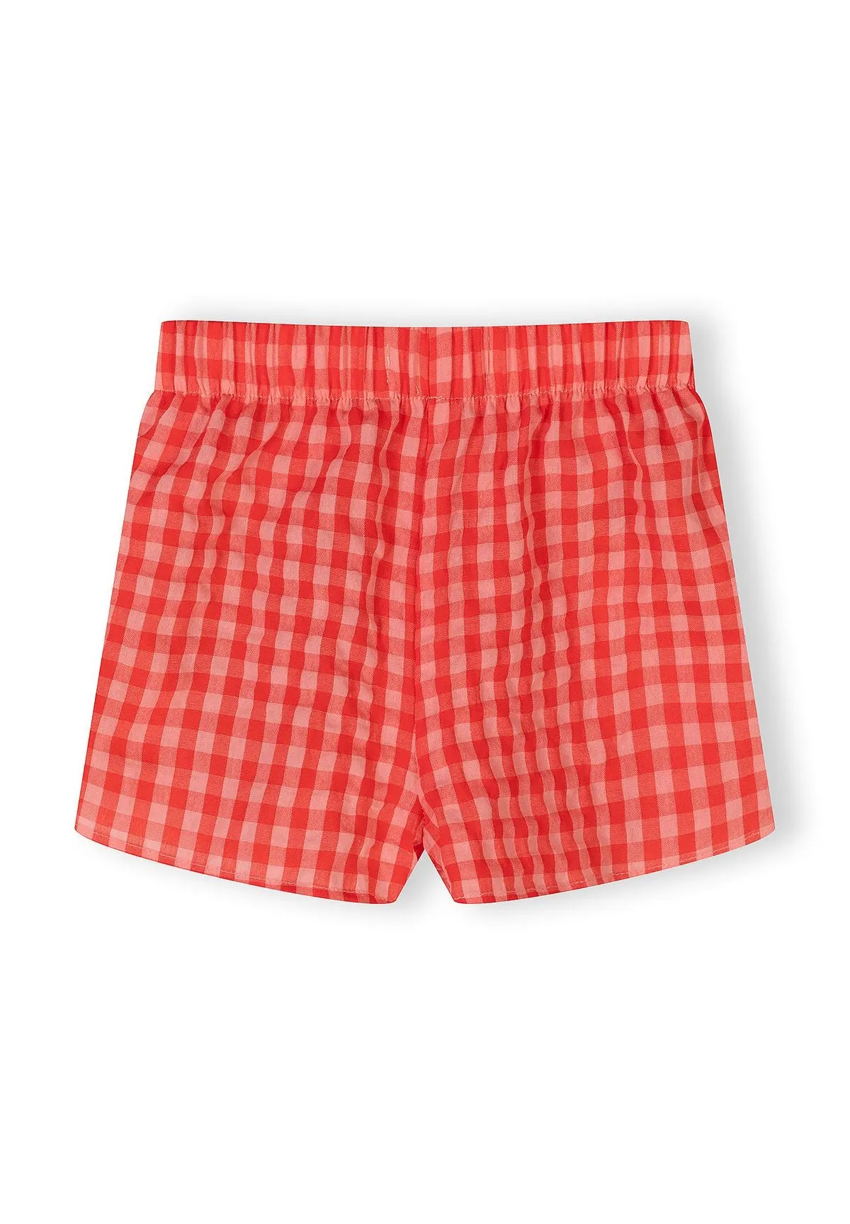 Minoti 44688 shorts-sæt rød tern til piger