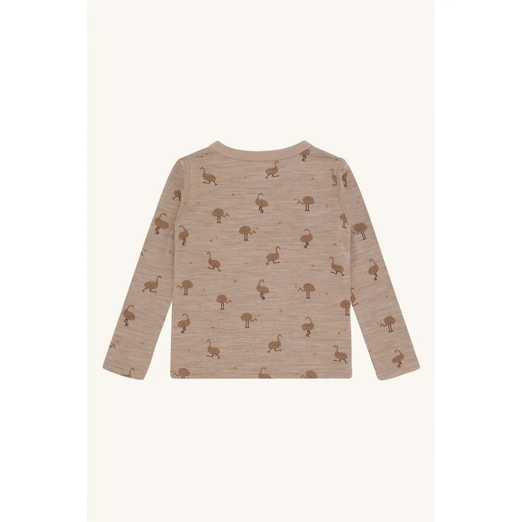 Hust & Claire Abba Ostrich bluse biscuit uld