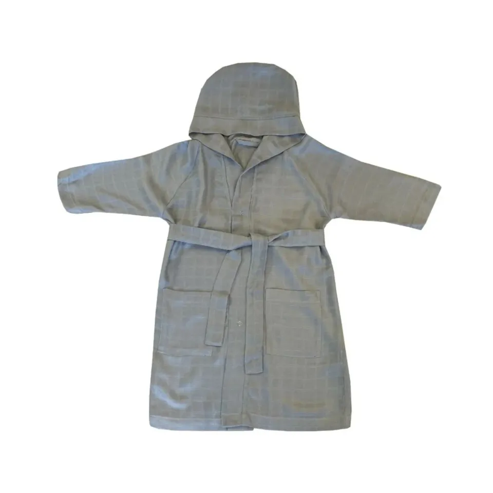 Petu Petu Everly badekåbe dusty blue bambus