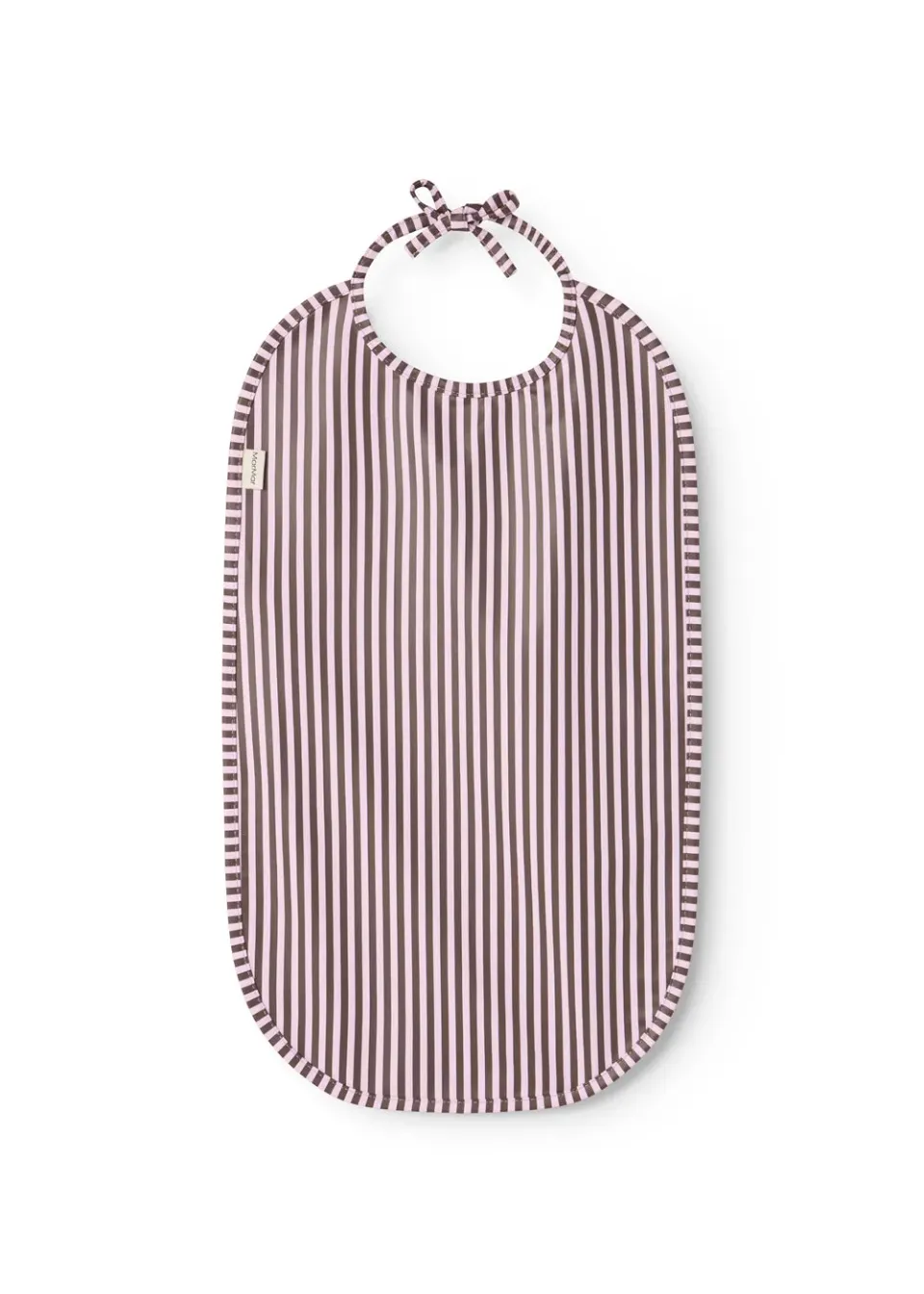 MarMar Bib Long hagesmæk Pink Brown Stripes PU