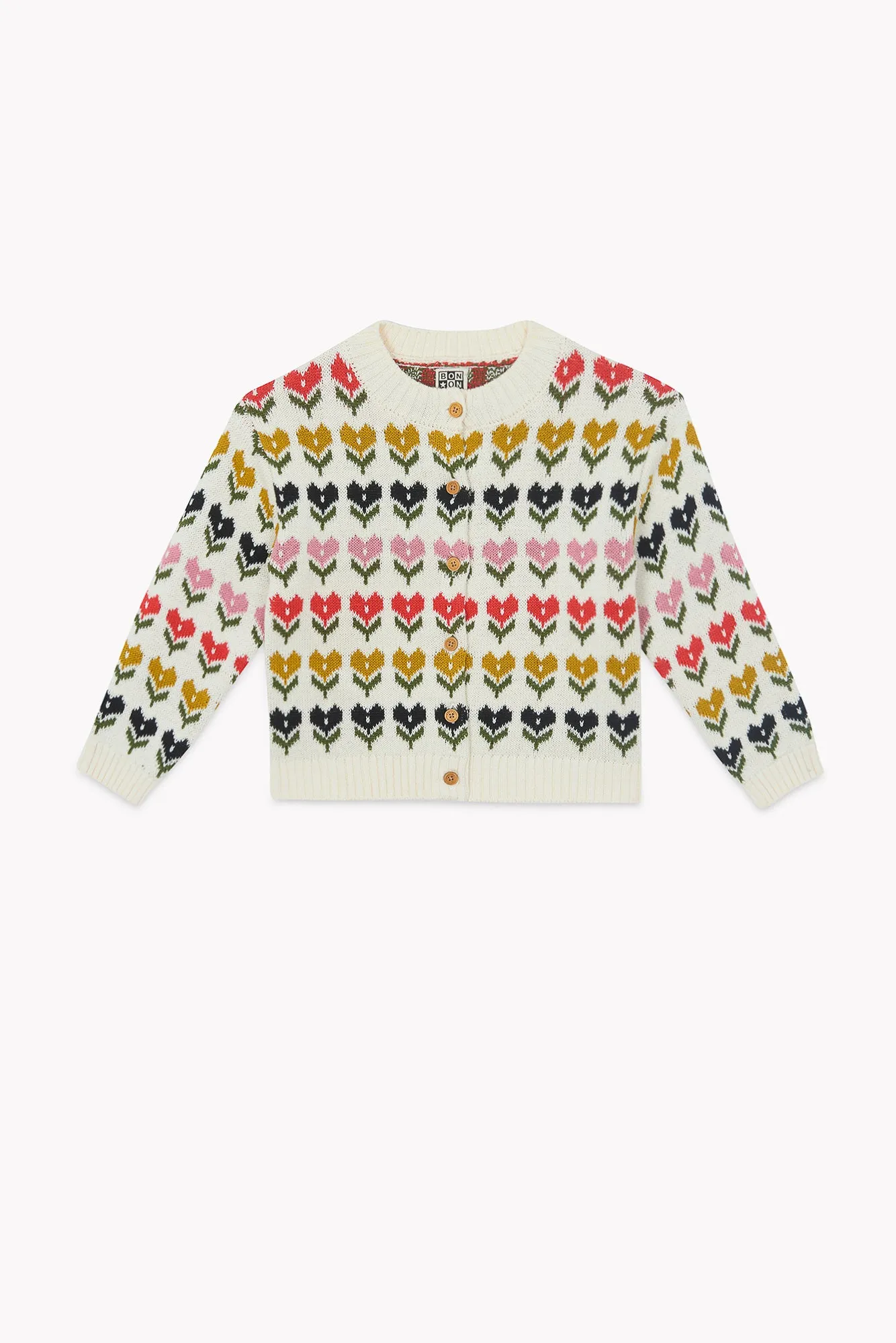 Bonton Maligne Mouton cardigan ecru bomuld