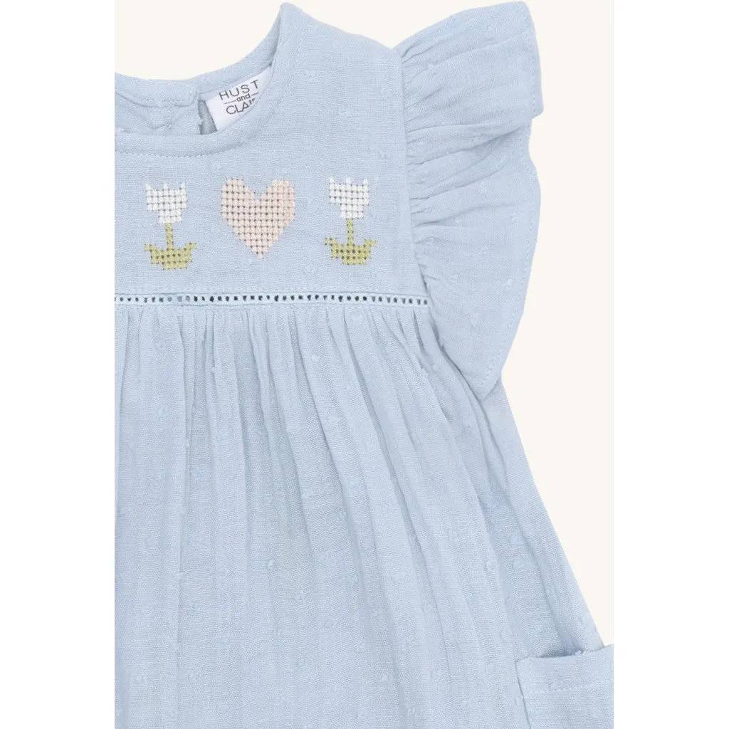 Hust & Claire HCKatinka kjole Zen Blue bomuld
