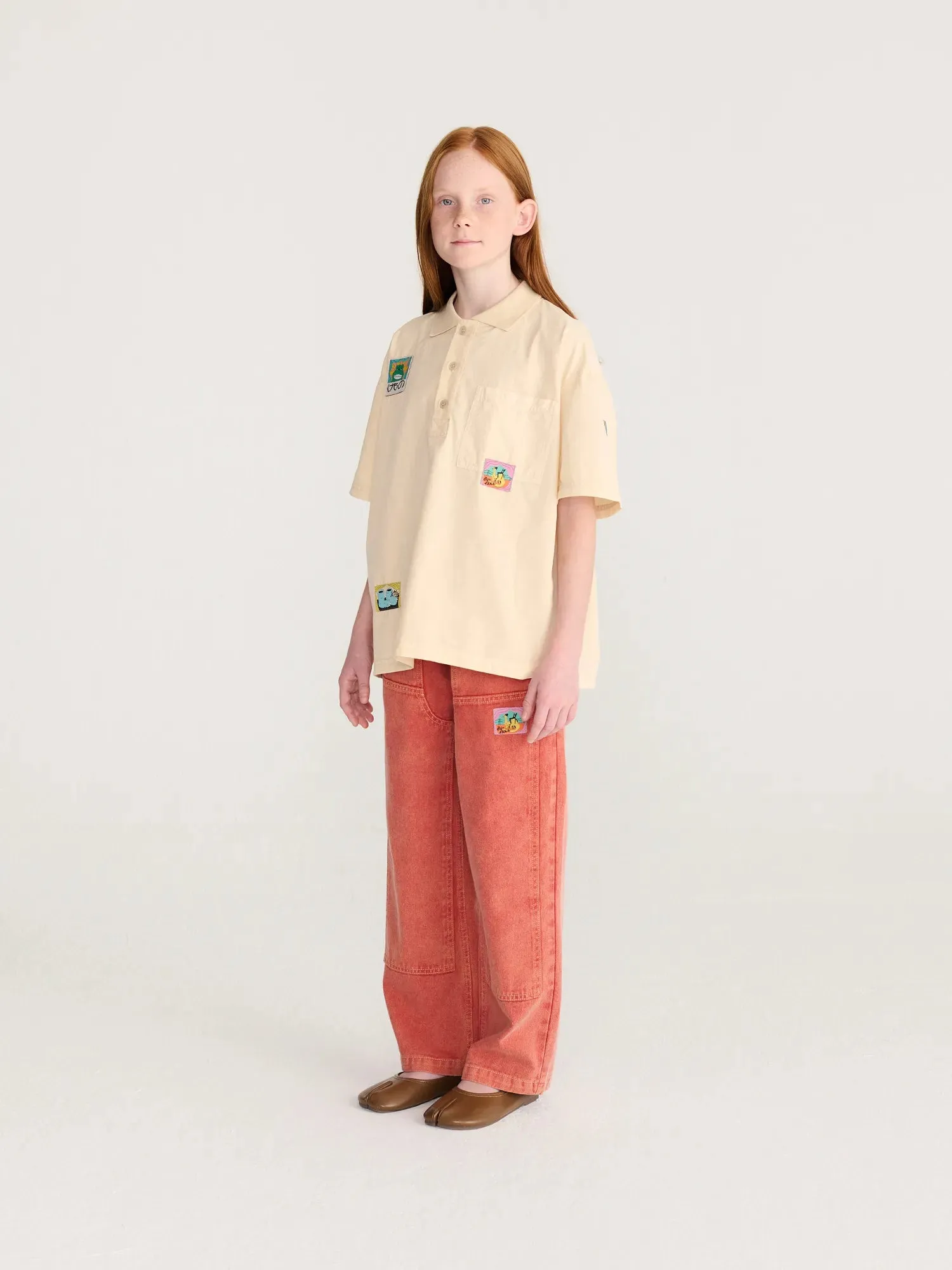 Bobo Choses Taxi Saurus Tag twillbukser rød bomuld