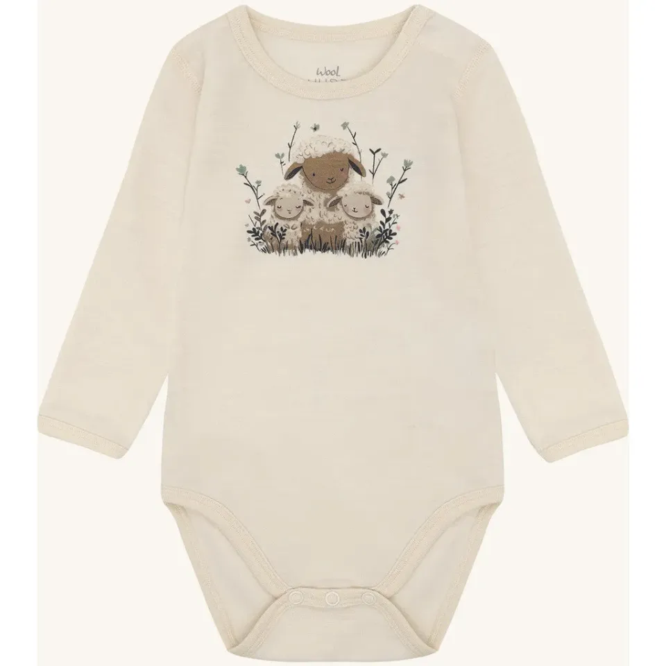Hust & Claire Bo Sheep body Off White merino langærmet