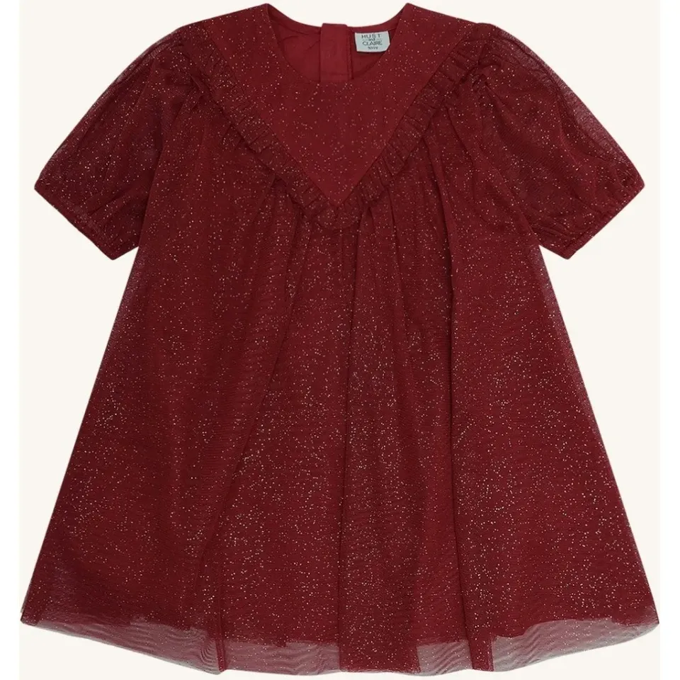 Hust & Claire Karoline Tulle kjole teaberry tyl
