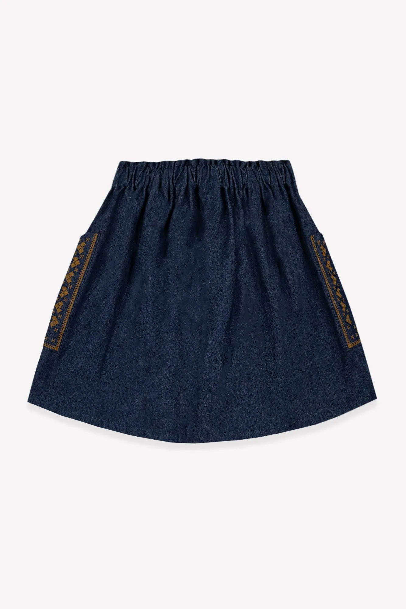 Bonton Ruche Chambray nederdel bomuld str 6A