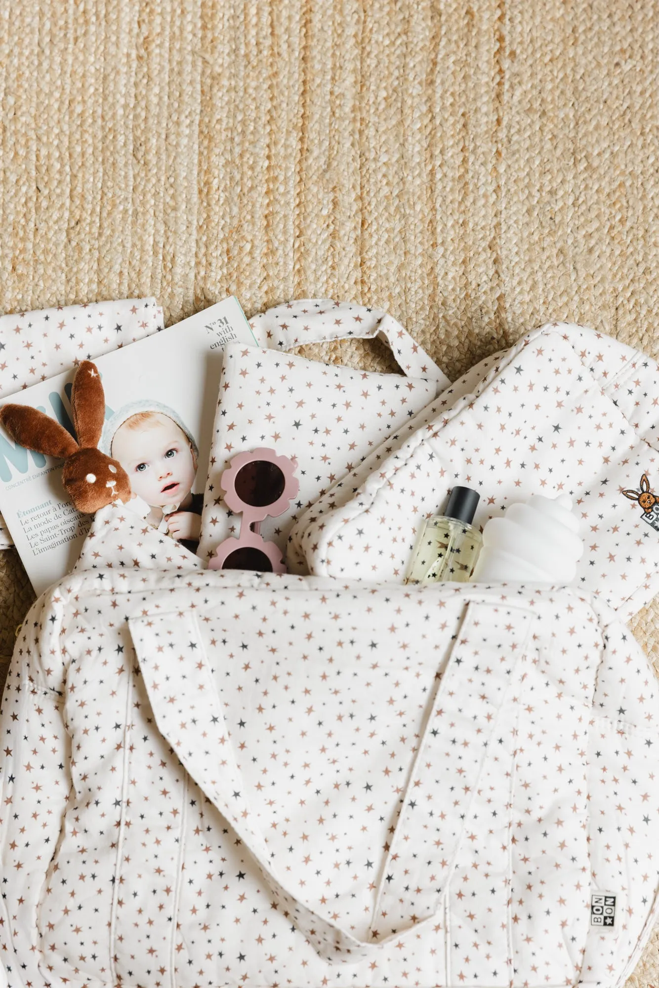 Bonton Baby Star pusletaske bomuld stjerneprint