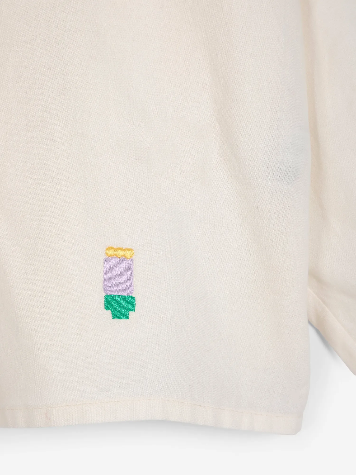Bobo Choses All About Monsters Lace ending poplin skjorte offwhite