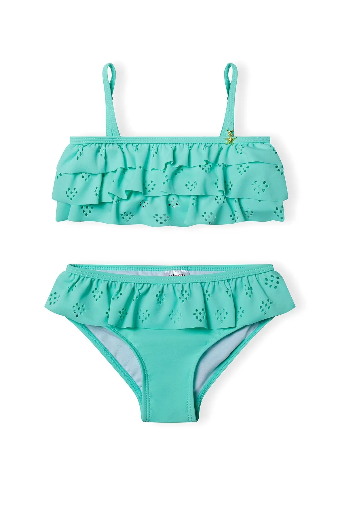 Minoti 40167 bikini mint med flæser til piger