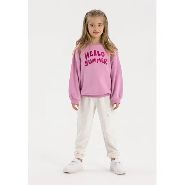 Minoti 42905 joggingbukser hvid fleece str. 104