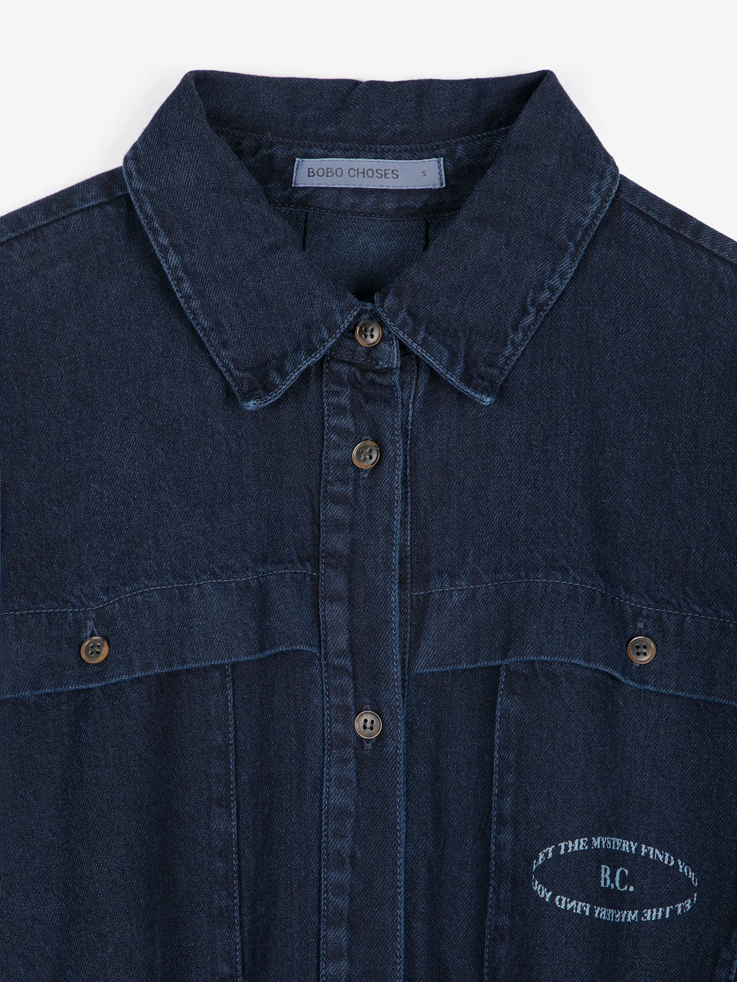 Bobo Choses Washed denim kjole navy