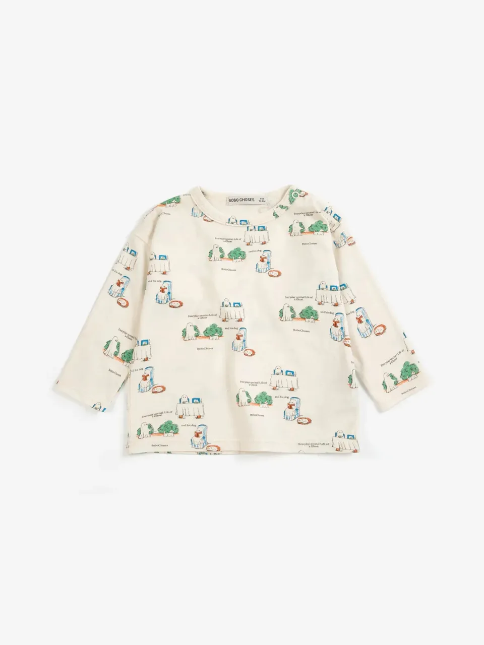 Bobo Choses Everyday Ghosts T-shirt offwhite baby