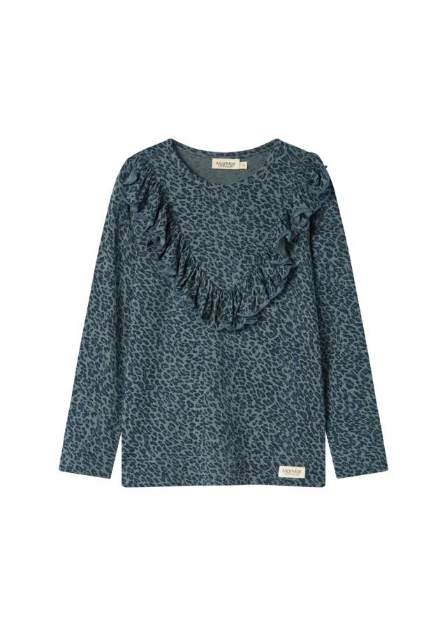MarMar Leo Taren bluse Dusty Green Leo leopard