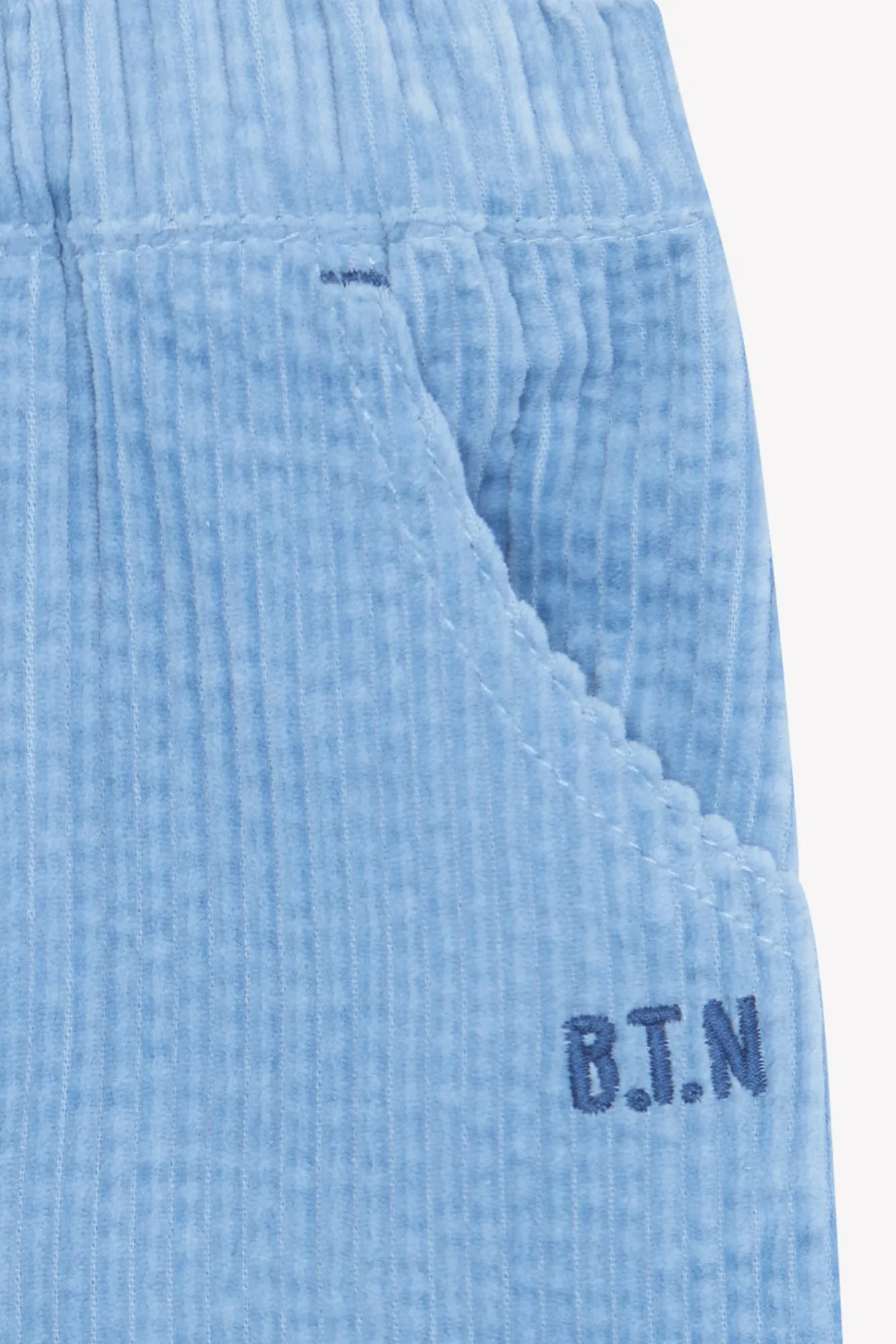 Bonton Paco bukser blå velour elastik