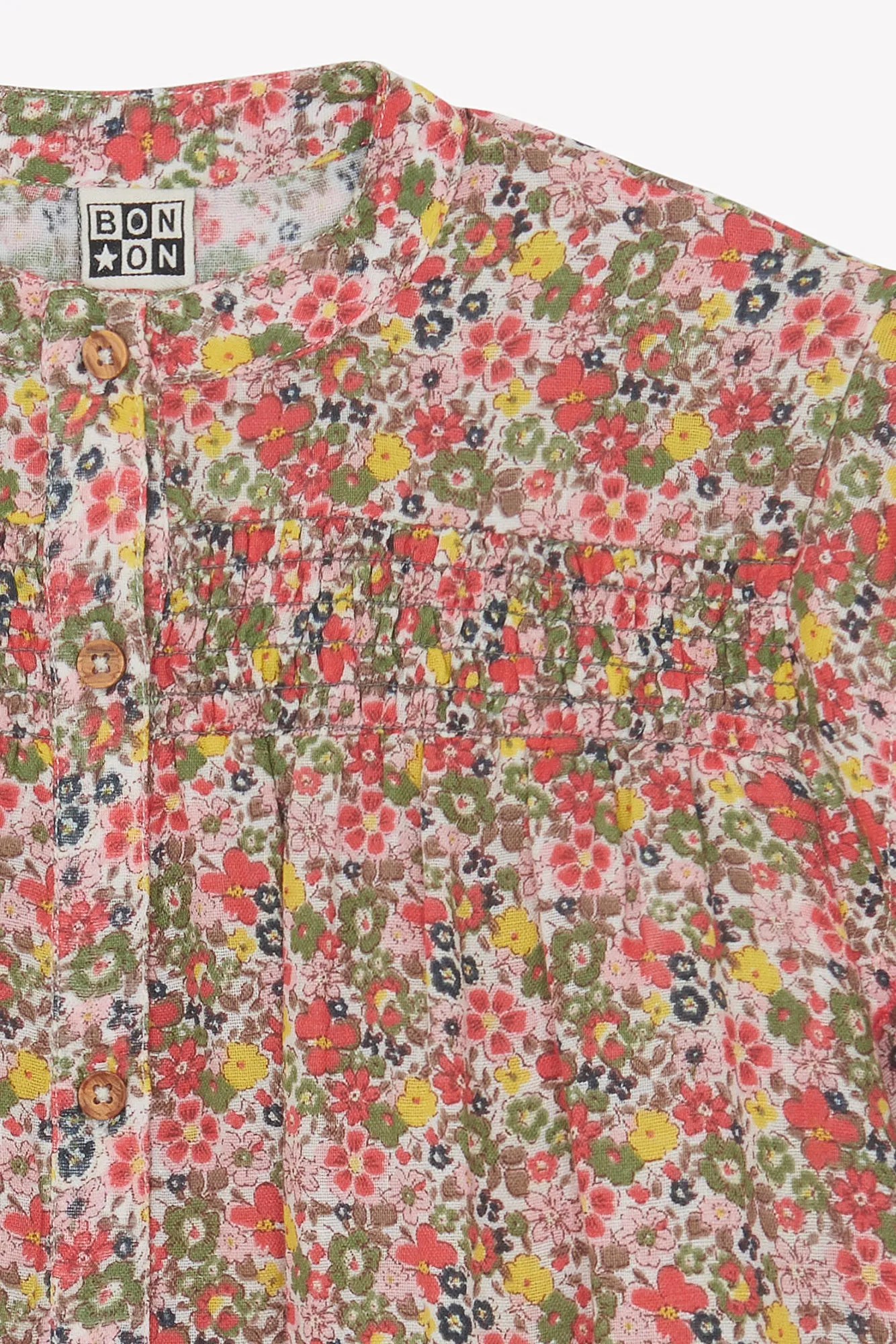 Bonton Mona skjorte blomstret gaze Meadow 2A