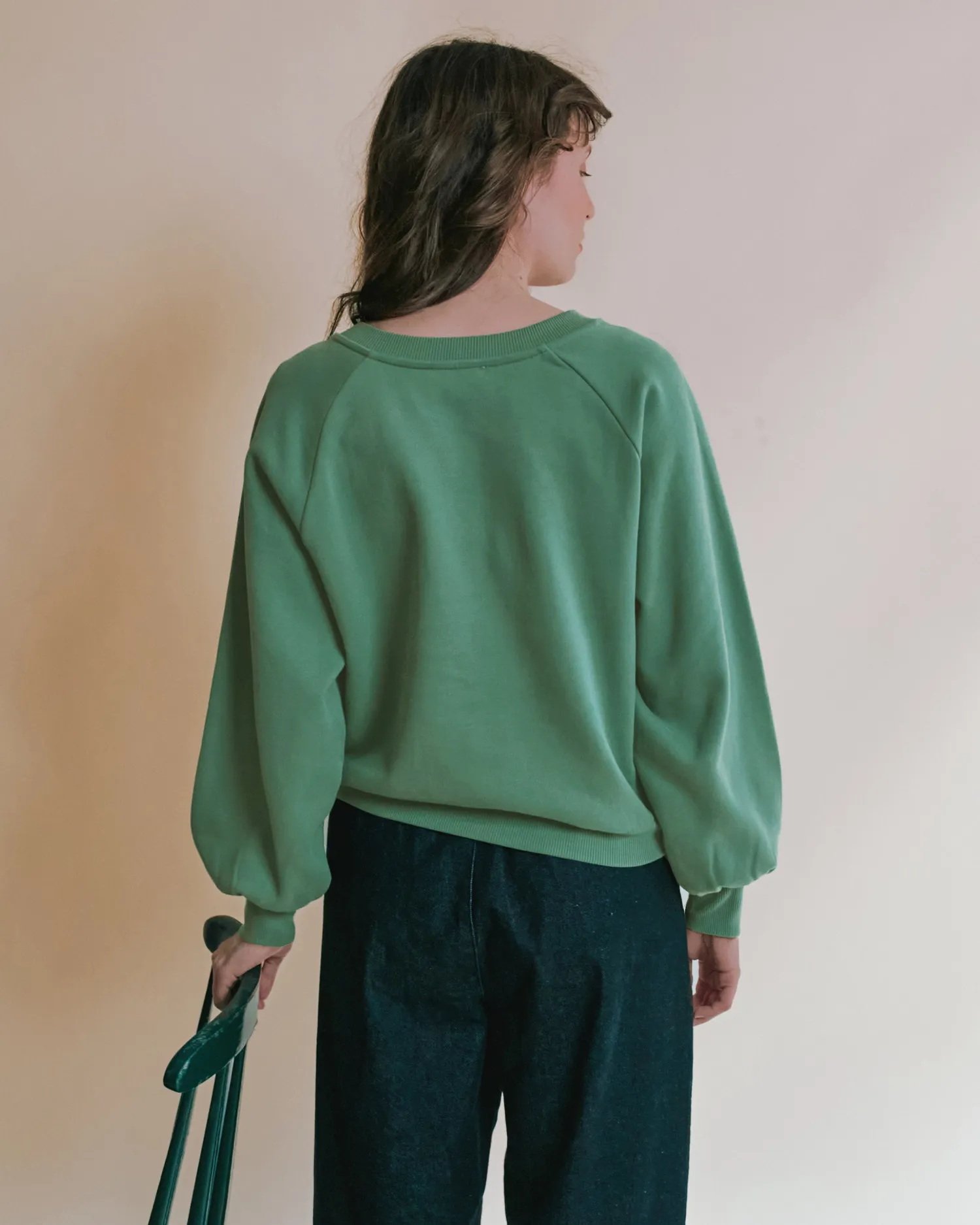 Emile et Ida Tulipe sweatshirt grøn økobomuld