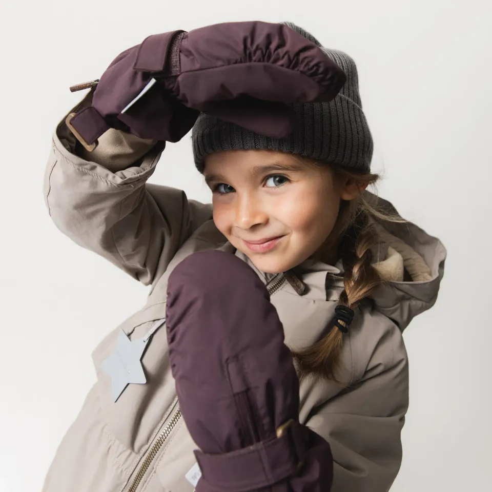 MINI A TURE MATCESAR luffer grå fleece 2-3 år