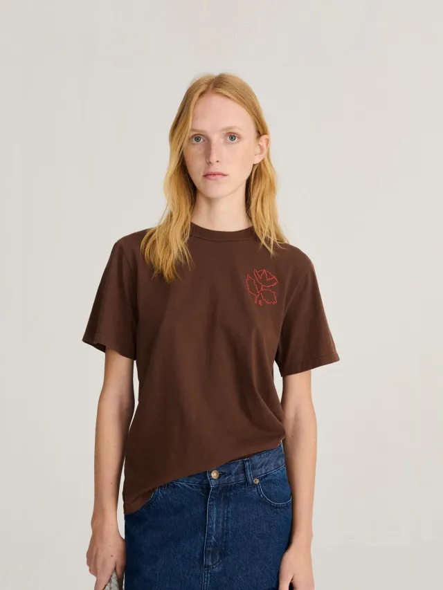 Bobo Choses Vibrant Flower T-shirt mørkebrun XS