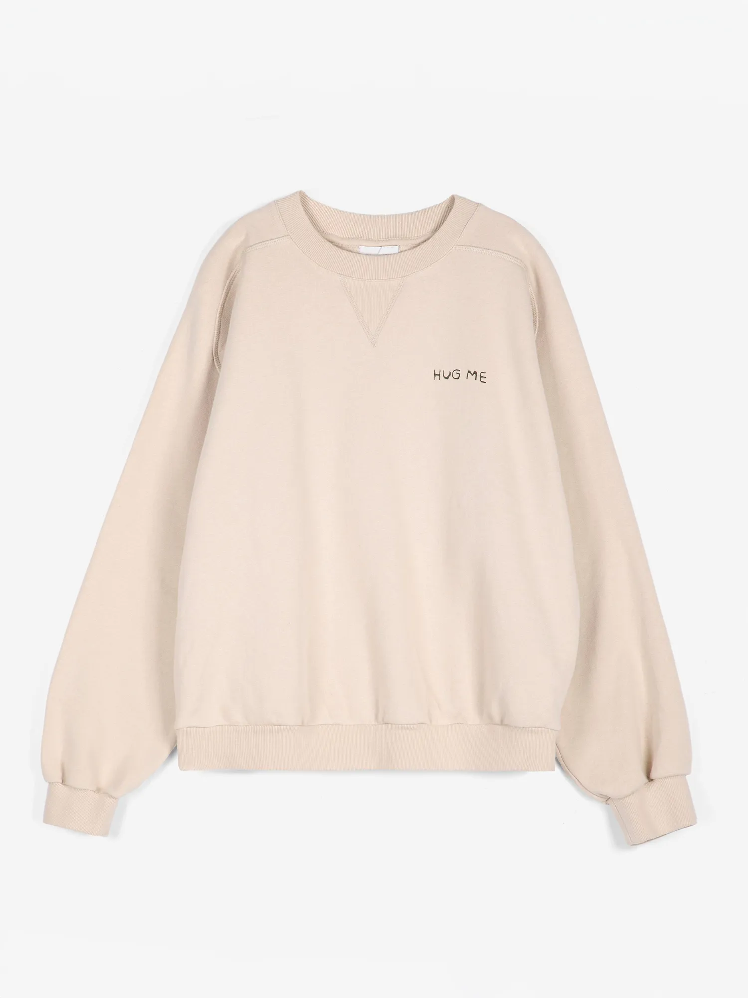 Bobo Choses Hug Me relaxed sweatshirt beige økologisk bomuld