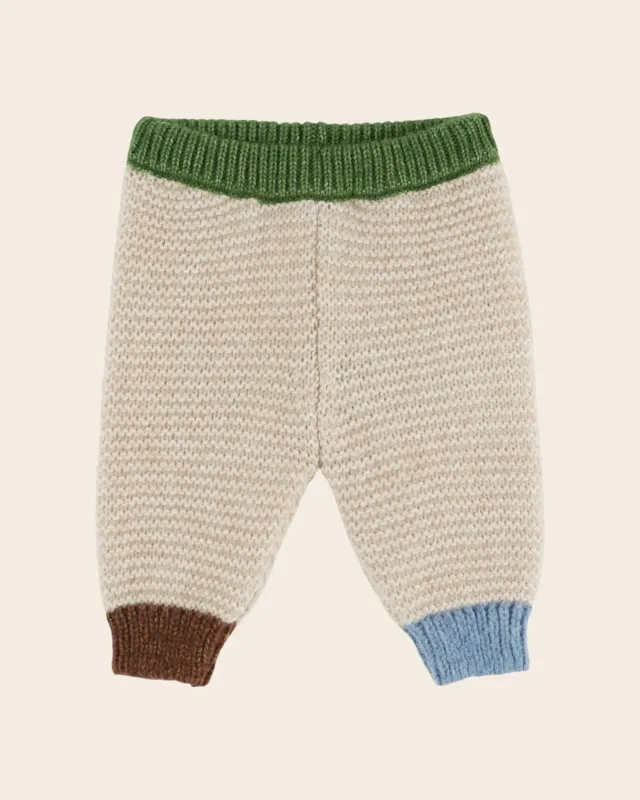 Emile et Ida Tricot beige babybukser beige strik