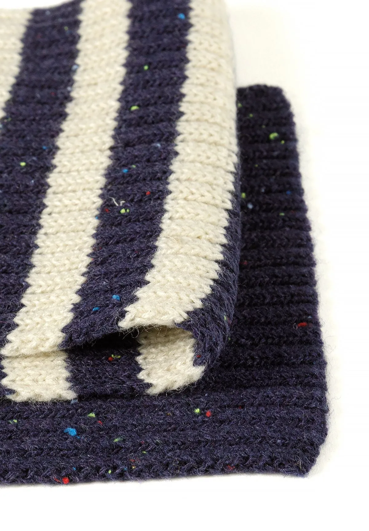 Minoti 45901 hue- og halsæt navy strik til drenge