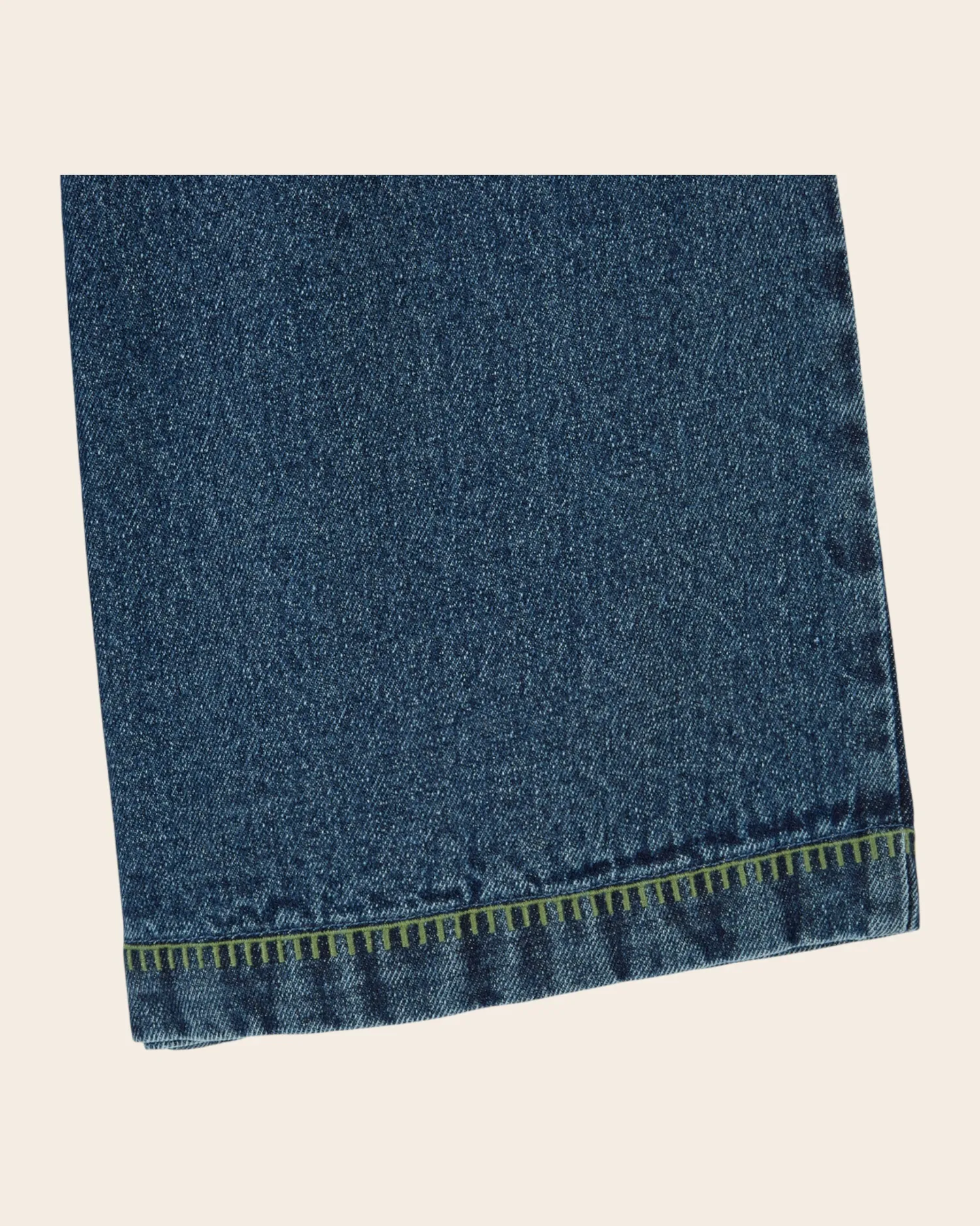 Emile et Ida Fleurs brodées smækbukser denim blå