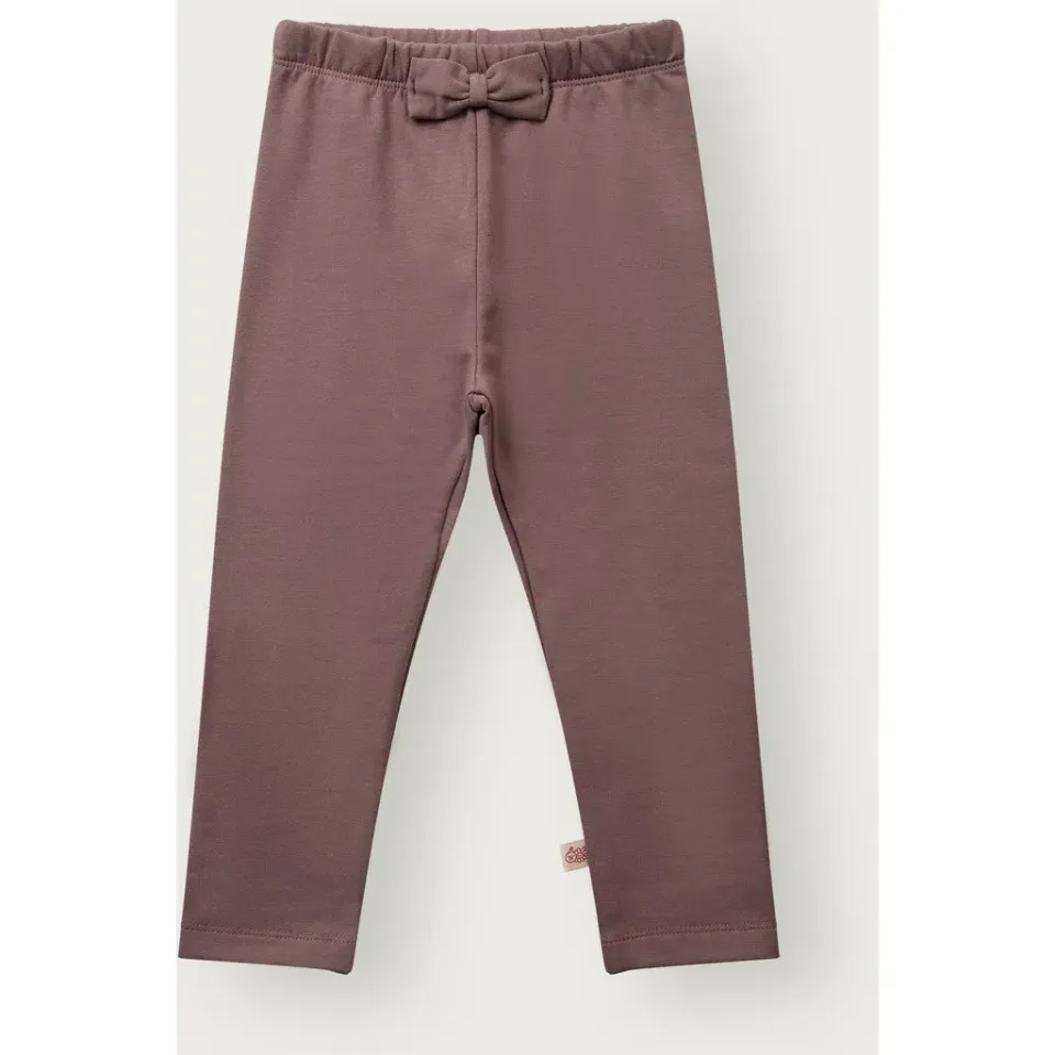 Hust & Claire Lisa brushed leggings Plum økologisk bomuld