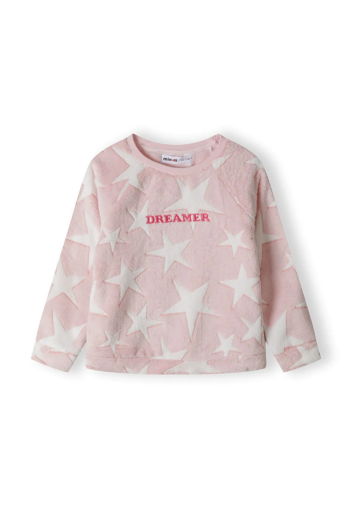 Minoti 41559 pyjamas fleece rosa stjerner