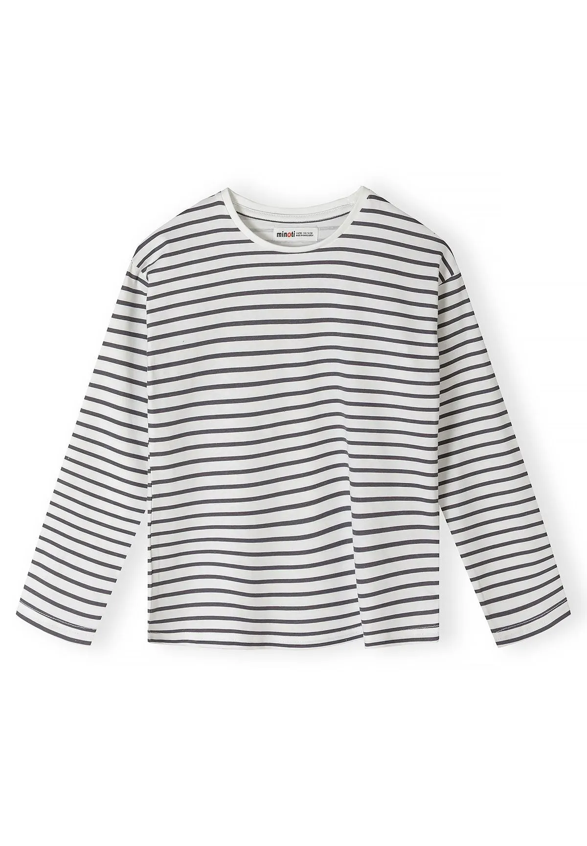 Minoti 45633 t-shirt langærmet 5-pak piger bomuld