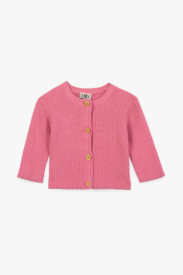 Bonton Lotta cardigan pinkyee – merinould og bomuld