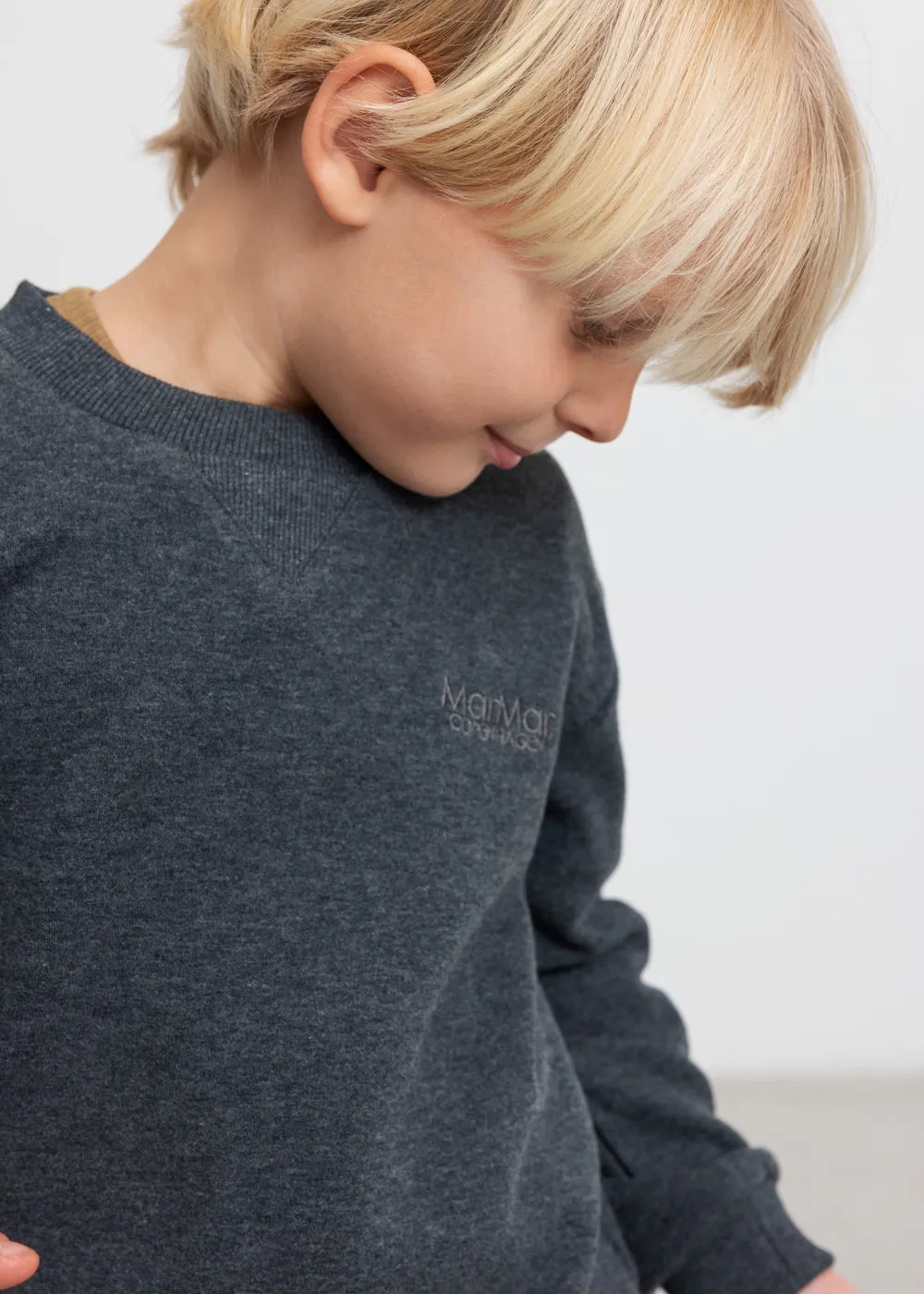 MarMar Thanos sweatshirt Dusk Blue Mel. 2Y/92 modal