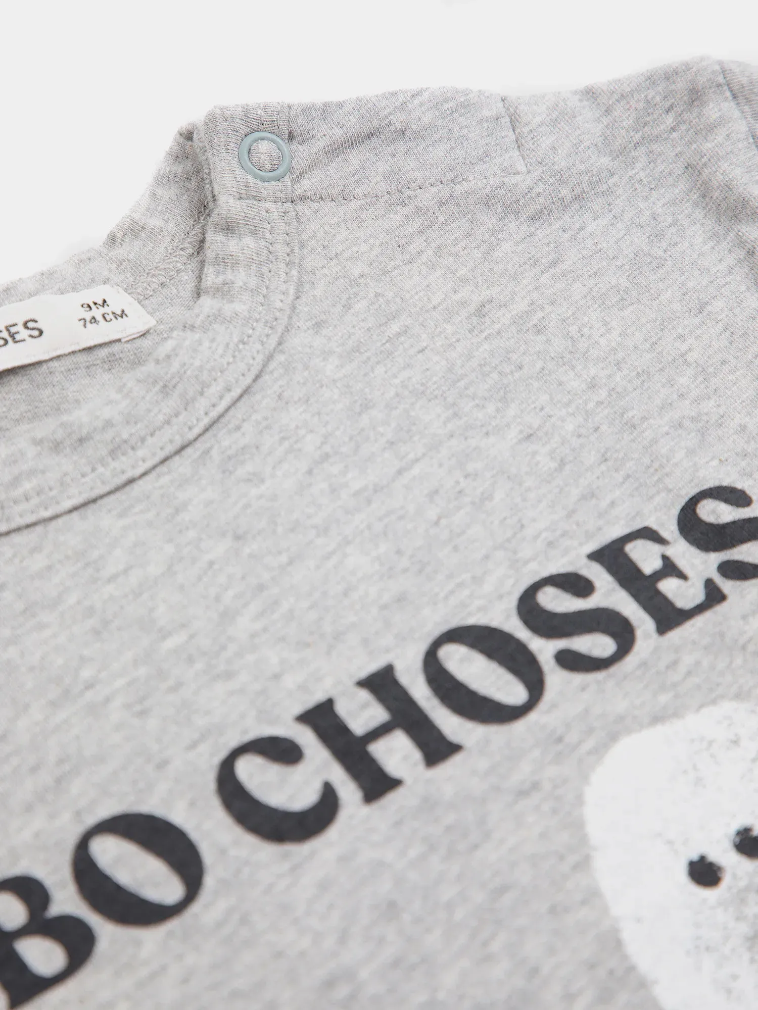 Bobo Choses Booty Ghosts T-shirt lysegrå 3M økologisk bomuld