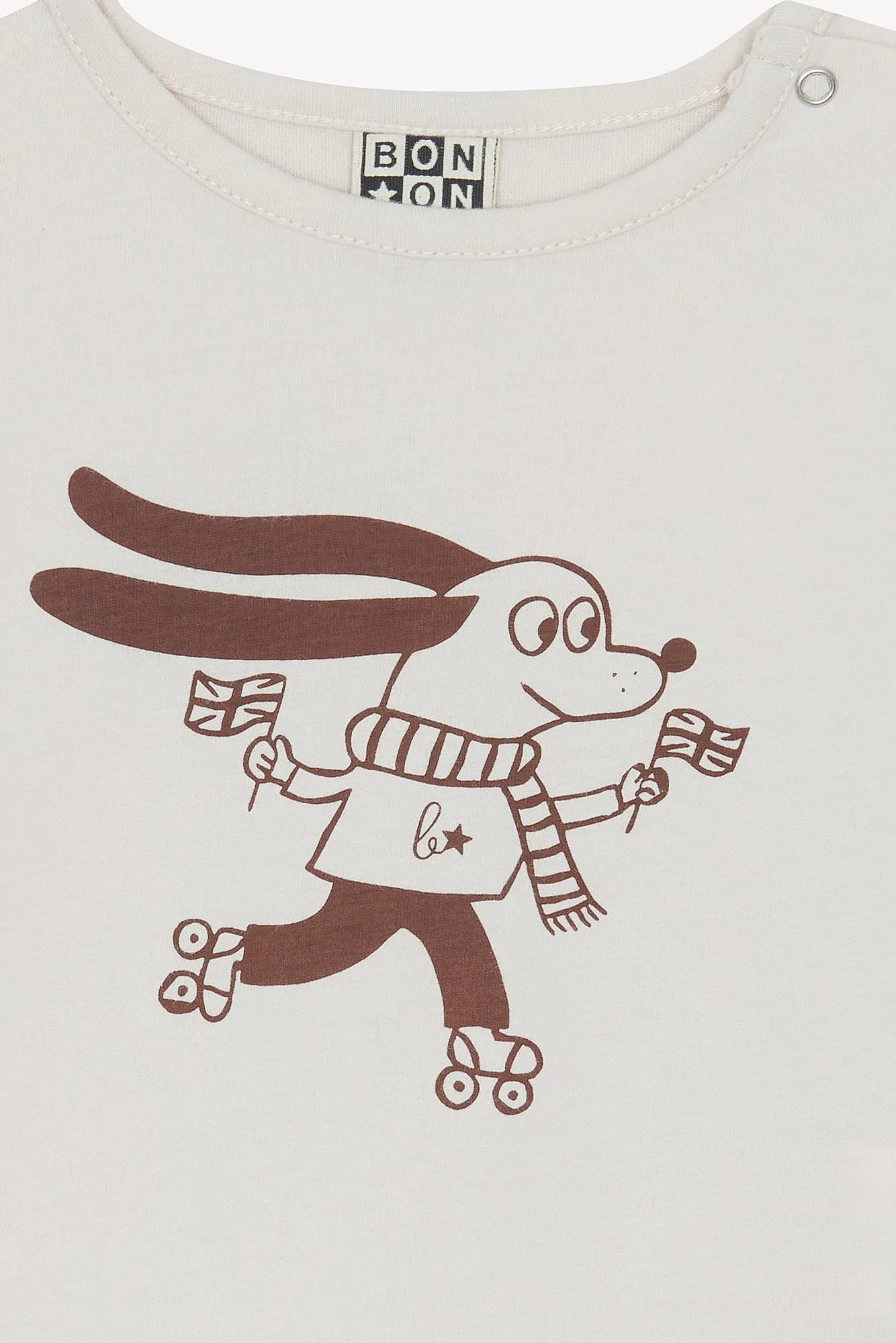Bonton Taxi Happy Doggy T-shirt ecru bomuld
