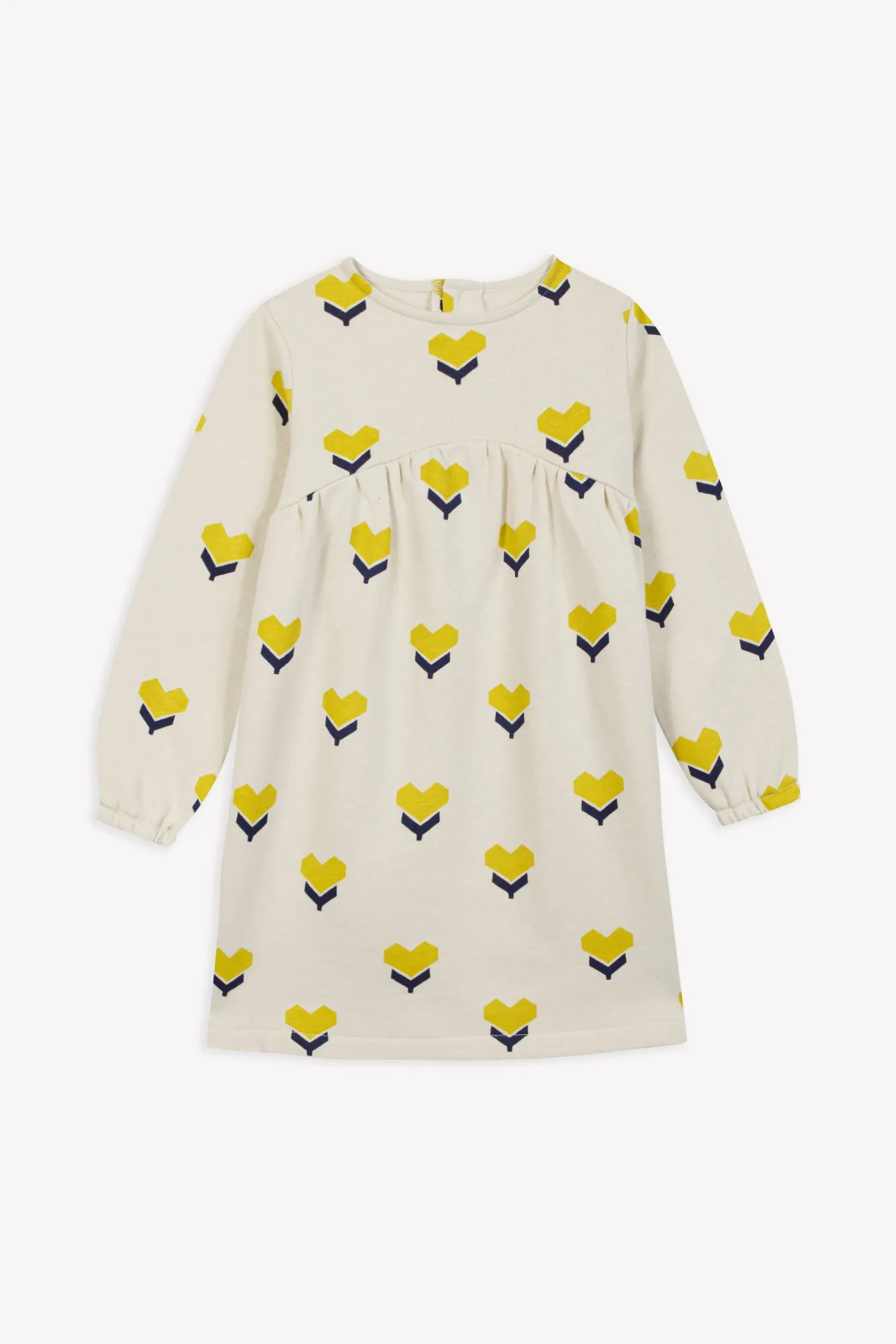 Bonton Logo Coeur Flower kjole hvid bomuld