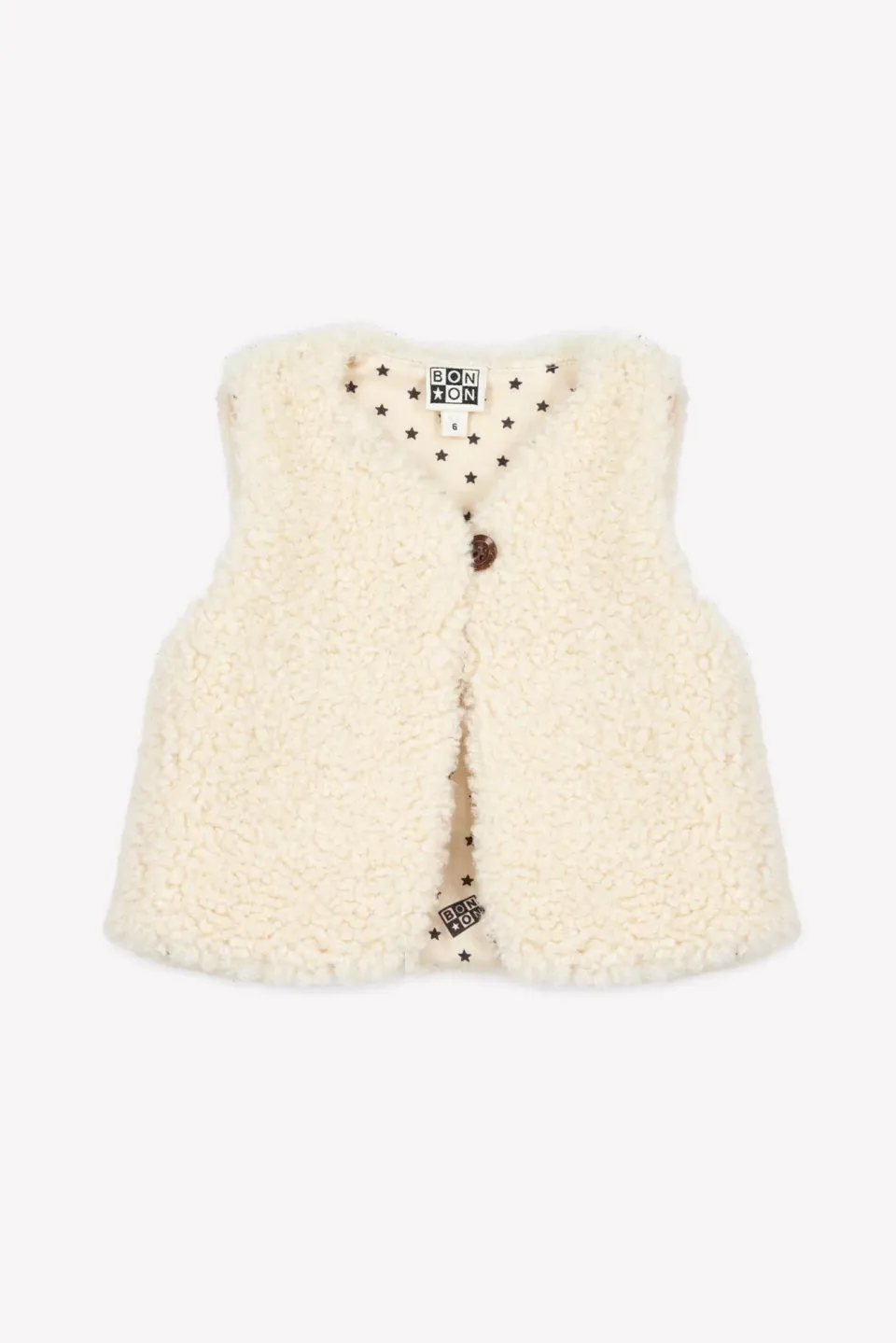 Bonton Beti Milk Sherpa vest str 3M - sherpa