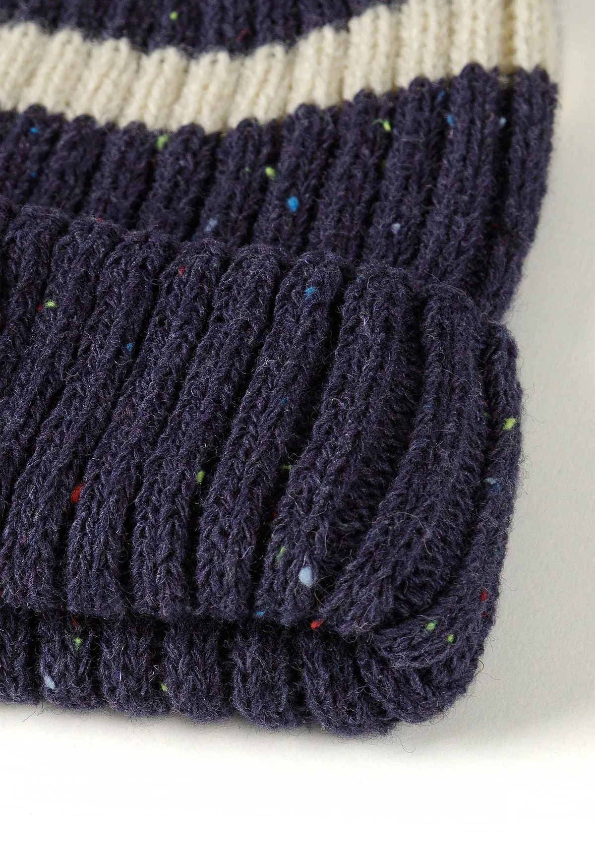 Minoti 45901 hue- og halsæt navy strik til drenge