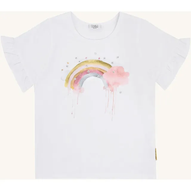 Hust & Claire HCAlma t-shirt White regnbue