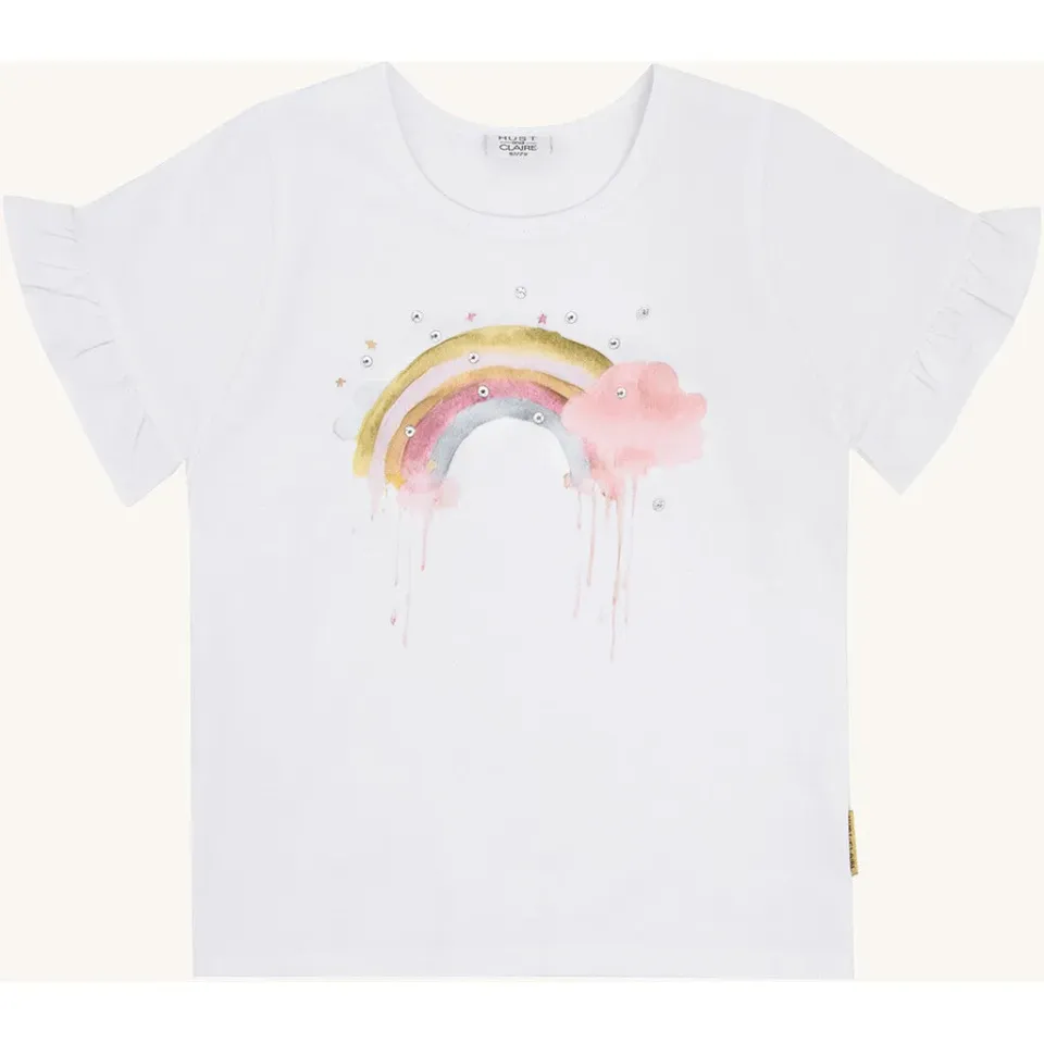 Hust & Claire HCAlma t-shirt White regnbue