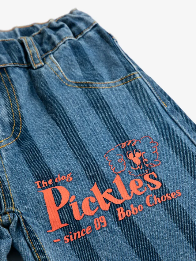 Bobo Choses Pickles The Dog denimbukser stribet 2-13 år