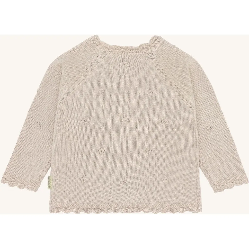 Hust & Claire HCCilja Pointelle cardigan Kit bomuld