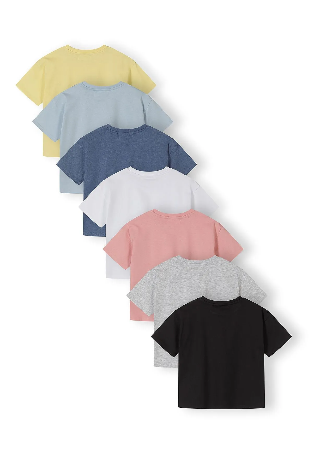 Minoti Basic 44839 T-shirts 7-pak pige bomuld