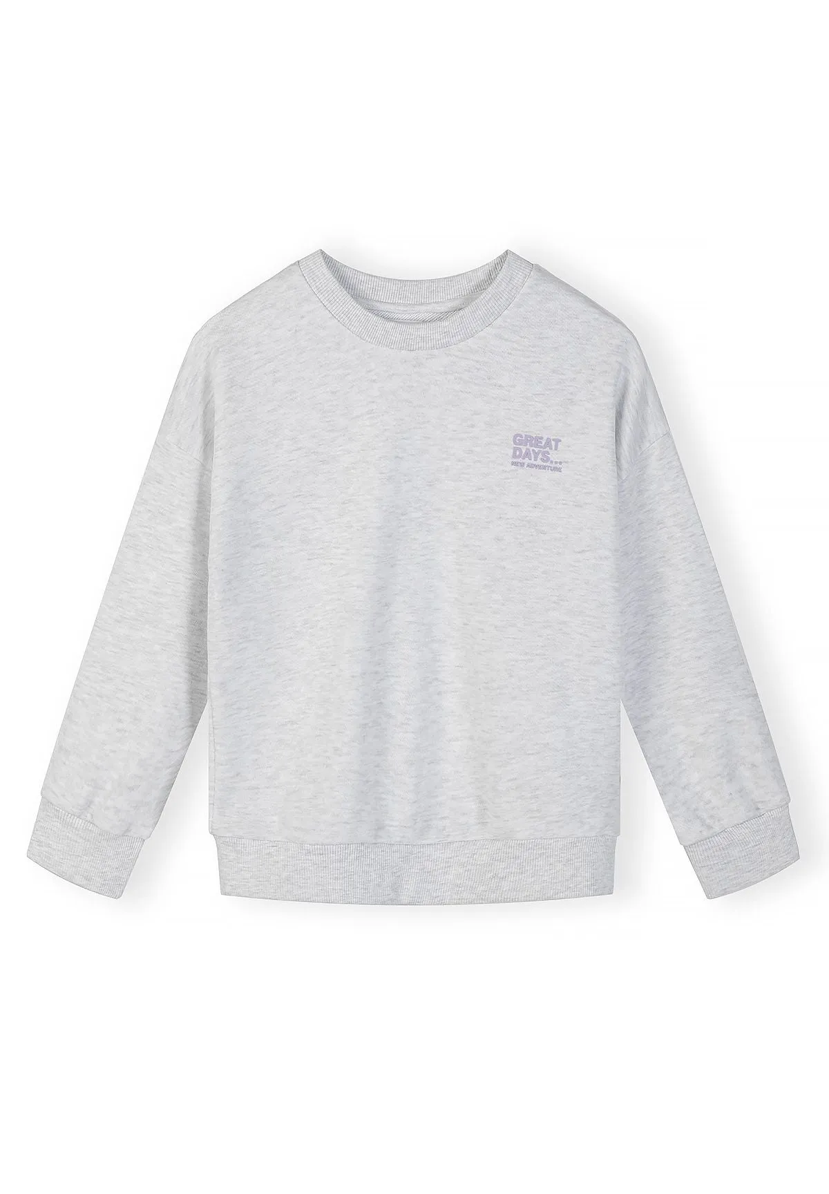 Minoti sweatshirt 2-pak lilla og grå bomuld