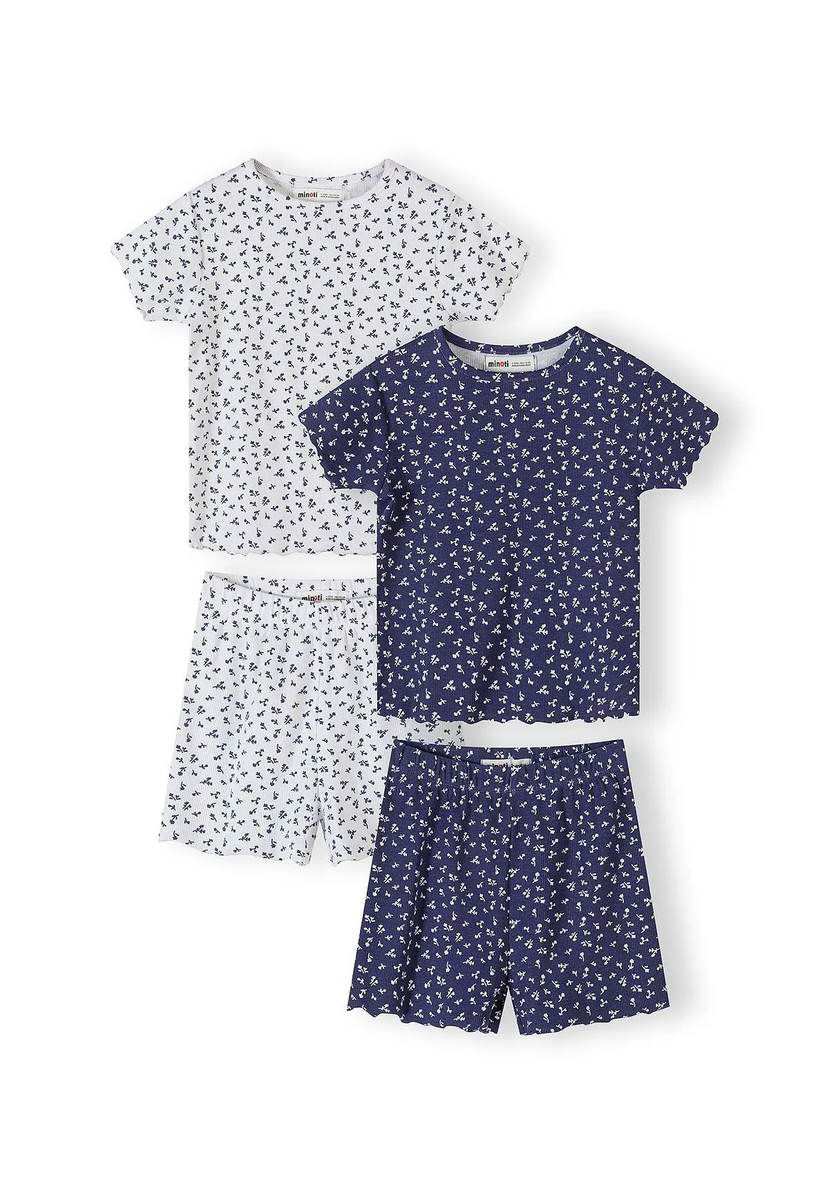 Minoti 44901 pyjamas til piger 2-pak bomuld rib