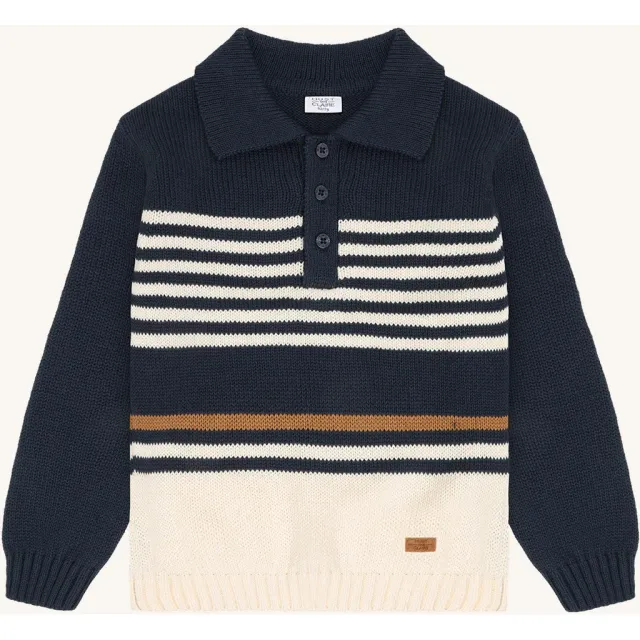 Hust & Claire Pelle pullover Blues stribet polo