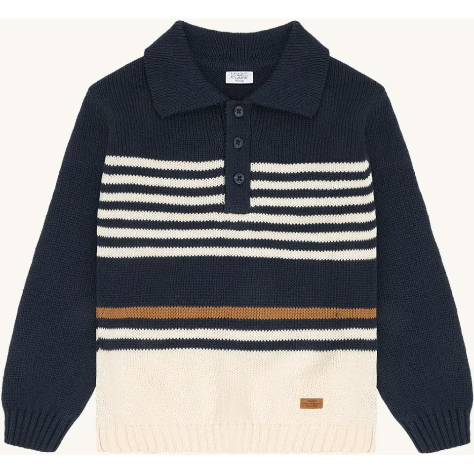 Hust & Claire Pelle pullover Blues stribet polo