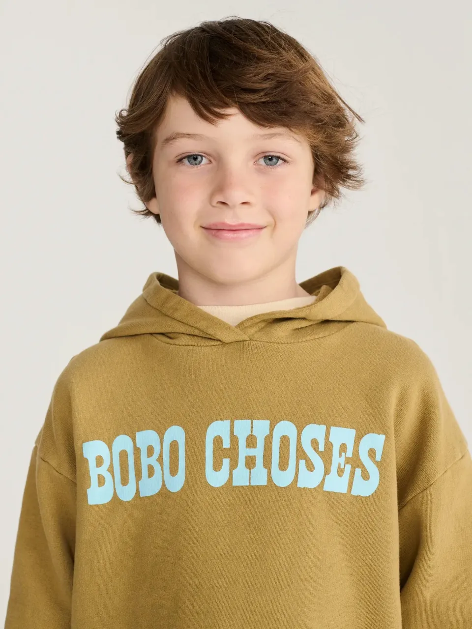 Bobo Choses Pop hoodie hættetrøje khaki bomuld