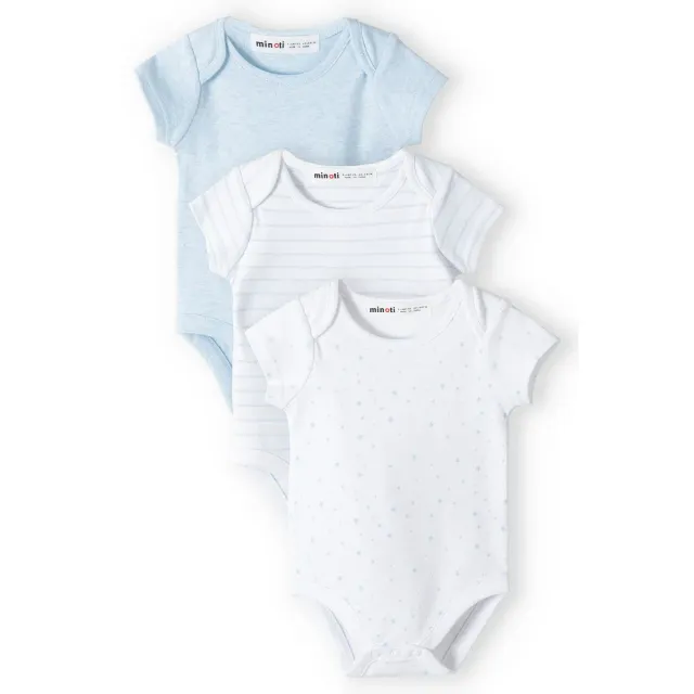 Minoti 38056 body lyseblå 3-pak til baby