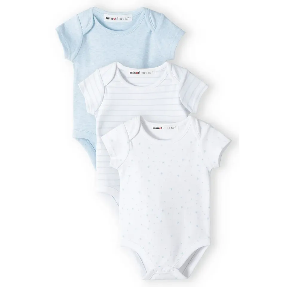 Minoti 38056 body lyseblå 3-pak til baby