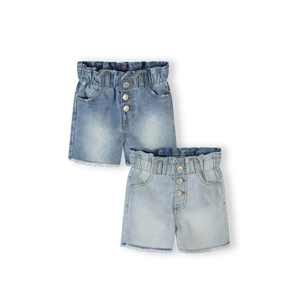Minoti denim shorts paperbag 2-pak blå 104-172