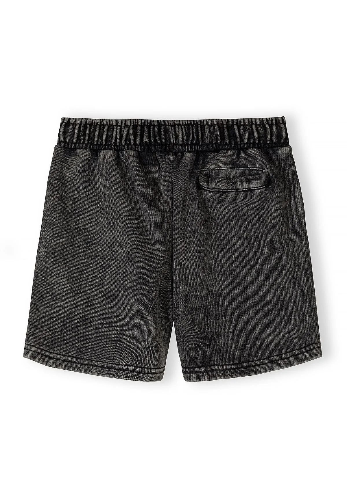 Minoti 44791 shorts-sæt grå acid-wash